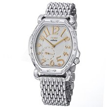 Fendi Selleria Tonneau Ladies White Face Stainless Steel F84234H-BR8153