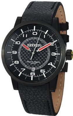 Ferrari Carbon Fiber Dial Black Leather Automatic FE-12-IPB-CP-BK