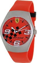 Ferrari FW01 Red Rubber Analog Quartz with Red Dial