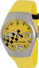 Ferrari FW02 Yellow Rubber Analog Quartz with Yellow Dial