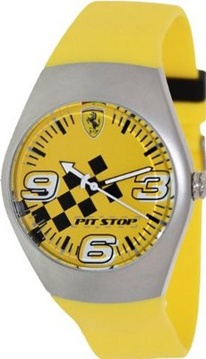 Ferrari FW02 Yellow Rubber Analog Quartz with Yellow Dial
