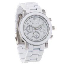 Ferretti FT10301 - Fashion - Oversized White & Round with Ceramic Look