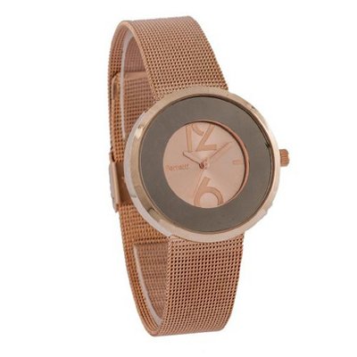 Ferretti FT11503 - Fashion - Stylish Mesh Rose-Tone Stainless Steel Band