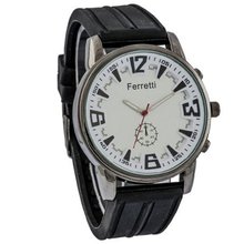 Ferretti FT12102 - Casual - Black Rubber Band & White Dial