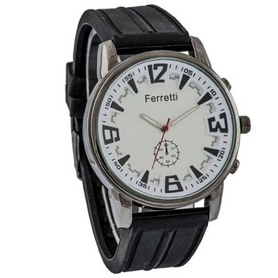 Ferretti FT12102 - Casual - Black Rubber Band & White Dial