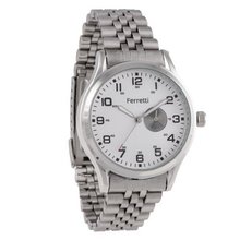 Ferretti `s FT11101 - Casual - Silver Bracelet & White Dial