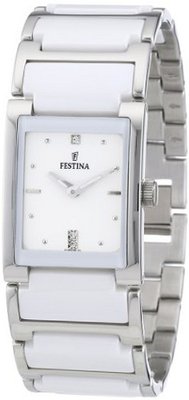 Festina Ceramic F16536/1 Silver Stainless-Steel Analog Quartz with White Dial