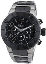 Festina Ceramic F16576/2 Two-Tone Ceramic Quartz with Black Dial