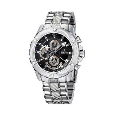 Festina Crono F16525/6 Silver Stainless-Steel Quartz with Black Dial