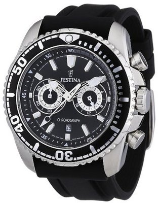 Festina F16574/4 Black Polyurethane Quartz with Black Dial