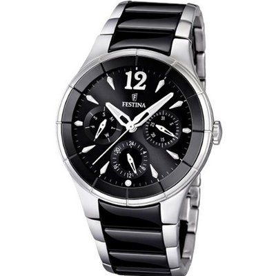 FESTINA Lady's Ceramic Band Black Dial F16624/3