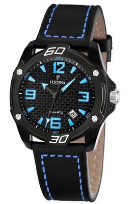 Festina Sahara F16491/3 Black Leather Quartz with Black Dial