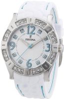 Festina Stainless Steel Analogue Rubber Strap Silver Dial F16541/2