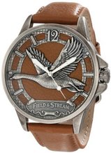 Field & Stream FSM088 Molded Bird Cutout Dial Light Brown Leather Strap