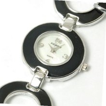 Figaro Black Open Link Enamel Ring