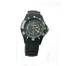 Figaro Black Rubber Strap Fashion
