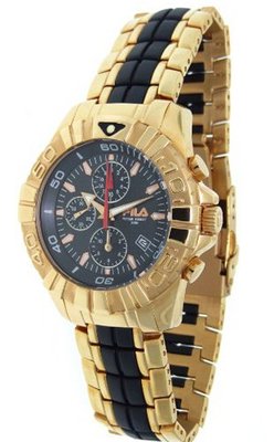 Fila Mastertime Rose-gold Chronograph Black Dial #FA0794-91