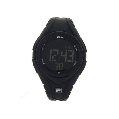 Fila Unisex LCD Dial FL38024001 with Black PU Strap