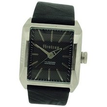 Firetrap Gents Analogue Black Textured Dial Black Leather Strap FT1061S