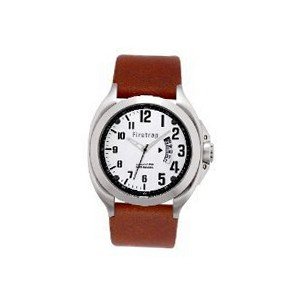 Firetrap Gents Analogue Genunine Brown Leather Strap Calendar FT1033S