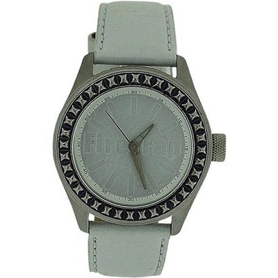 Firetrap Gents Analogue White Textured Dial, White Leather Strap FT1051S