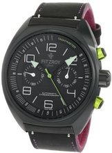 Fitzroy F-C-K2L1 Black Chronograph Black Steel Automatic Strap