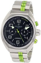 Fitzroy F-C-S2S2 Black Chronograph Steel Automatic Steel Bracelet