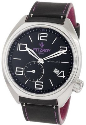 Fitzroy F-S-S4L1 Black Original Steel Automatic Leather Strap