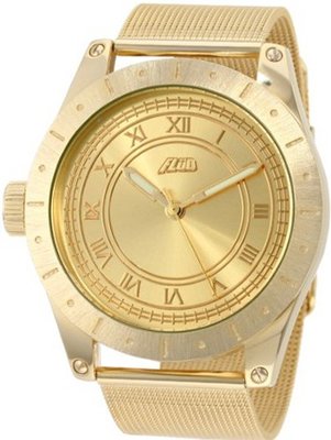 Flud BBN012 Big Ben Mesh Gold-Tone Stainless Steel
