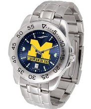 Michigan Wolverines Sport Steel Band Ano-Chrome