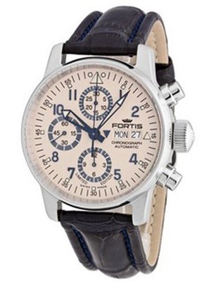 Fortis 597.20.92 LC.05 Flieger Chronograph Automatic Day and Date Limited Edition Leather Croc
