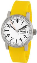 Fortis 623.10.42 Si.04 Spacematic Swiss Automatic Luminous Day and Date Yellow Silicone Strap
