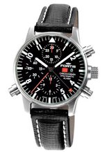 Fortis 627.22.11 L.01 Spacematic Alarm Chronograph Black Dial
