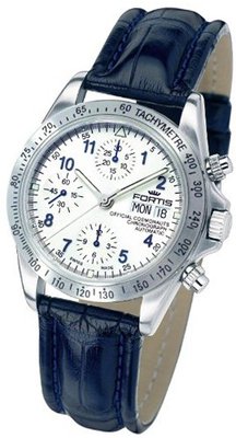 Fortis 630.10.92 LC.05 Cosmonauts Chronograph Automatic Day and Date Leather Croc