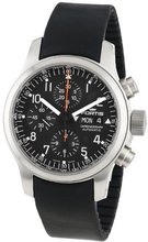 Fortis 635.10.11 K B-42 Pilot Professional Automatic Chronograph Date Black Rubber