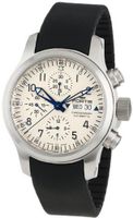 Fortis 635.10.12 K B-42 Pilot Professional Automatic Beige Dial Chronograph Date Rubber