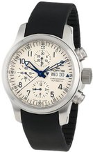 Fortis 635.10.12 K B-42 Pilot Professional Automatic Beige Dial Chronograph Date Rubber