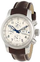 Fortis 635.10.12 L.16 B-42 Pilot Professional Automatic Beige Dial Chronograph Date Leather