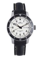 Fortis 648.10.12 L.01 B-42 Diver White Dial Automatic Date Black Leather
