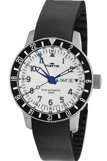 Fortis 650.10.12 K B-42 Diver Automatic Black Rubber Date