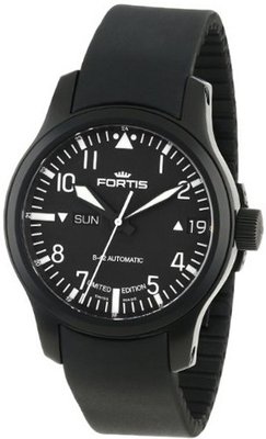 Fortis 655.18.91 K B42 Flieger Swiss Automatic Black Luminous Day-Date Rubber Diving