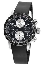 Fortis 665.10.11K B-42 Stratoliner Automatic Chronograph Black Dial