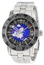 Fortis 674.21.11 M B-47 Worldtimer GMT Swiss Automatic Bidirectional Bezel Stainless Steel Bracelet GMT Date