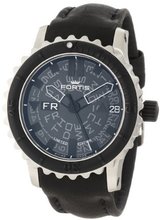 Fortis 675.10.81 L.01 B-42 Big Black Automatic Rotating Bezel Leather
