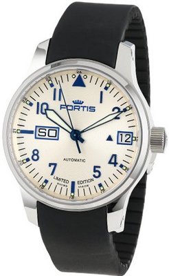 Fortis 700.20.92 K F-43 Flieger Beige Dial Automatic Date Rubber