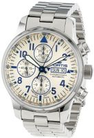 Fortis 701.20.92 M F-43 Flieger Chronograph Beige Dial Automatic Chronograph Date Stainless-Steel