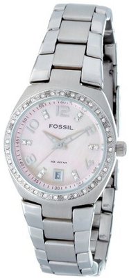 Fossil AM4175 Glitz Quartz Pink Mother-Of-Pearl Dial