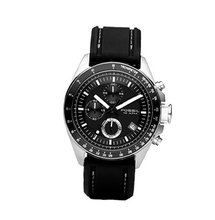 Fossil CH2573 Black silicon Strap Black Analog Dial Chronograph