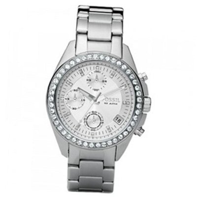 Fossil ES2681 Stainless Steel Bracelet Black Glitz Analog Dial Chronograph