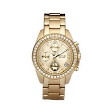 Fossil ES2683 Gold-Tone Stainless Steel Bracelet Gold Glitz Analog Dial Chronograph